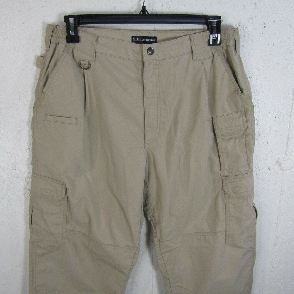 5.11 Tactical Series Men's Cargo Pants Khaki W36 L30 Work Outdoor Hiking